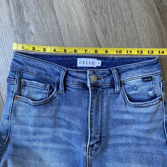 Cello Jeans Women Sz 9 Medium Blue High Rise Straight Leg - Picture 8 of 12